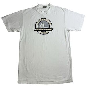 Vtg Mens Eisenhower Yacht Club Lake Texoma T Shirt Embroidered Single Stitch Med